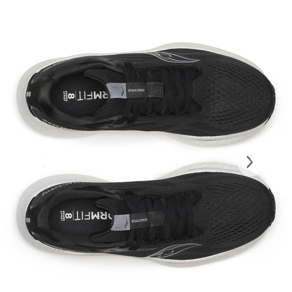 SAUCONY RIDE 18 Black/White Shoe - Picture 5 of 16